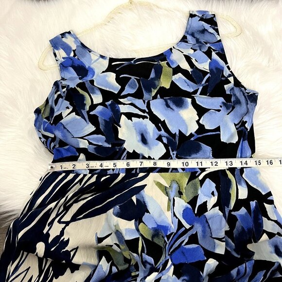 Jams World Hawaii Medium Starry Night Floral Sleeveless Rayon Midi Maxi Dress - Picture 9 of 11